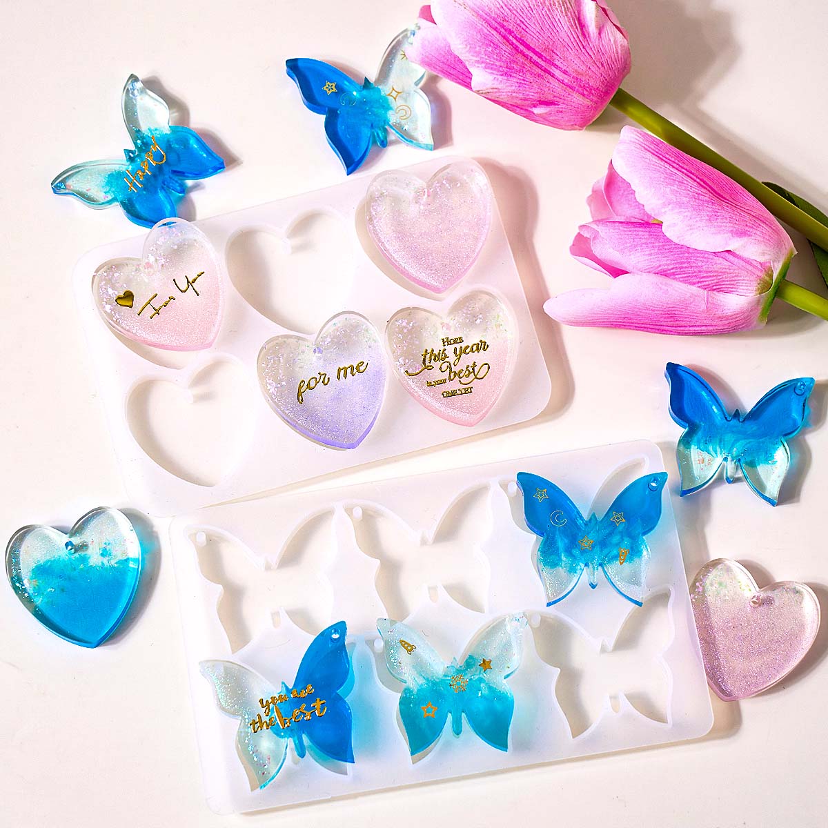 Jewelry Making Mold - Molde de silicona de seis cavidades