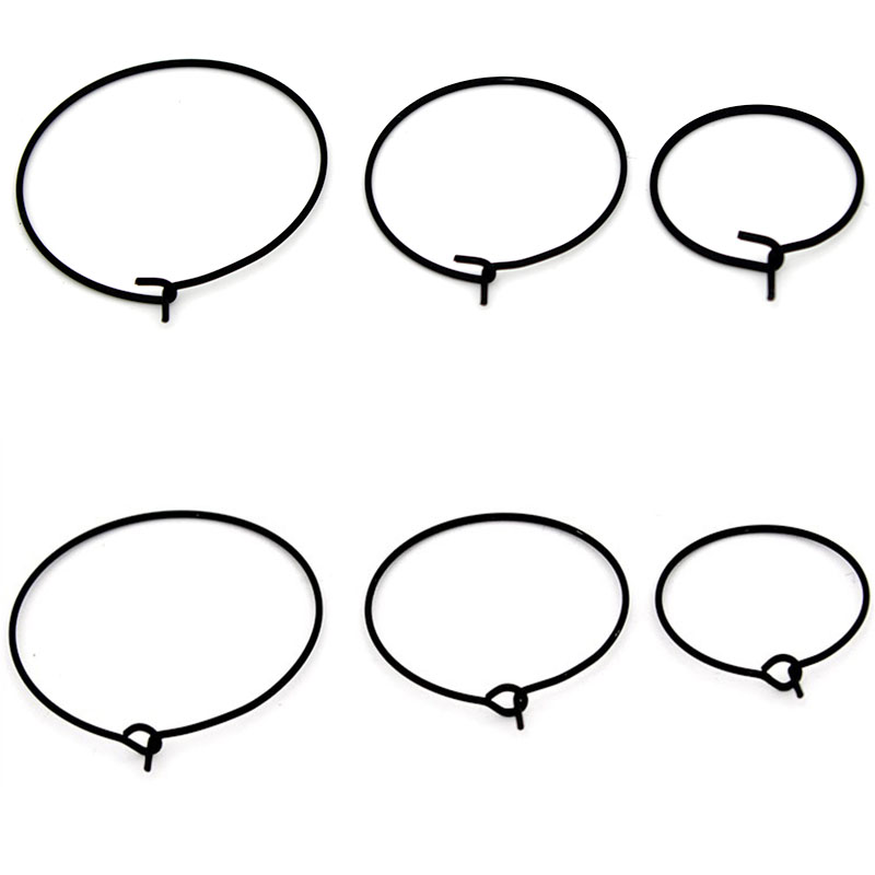 Jewelry Making Hoops - 20 Piezas de Aros Circulares Negros