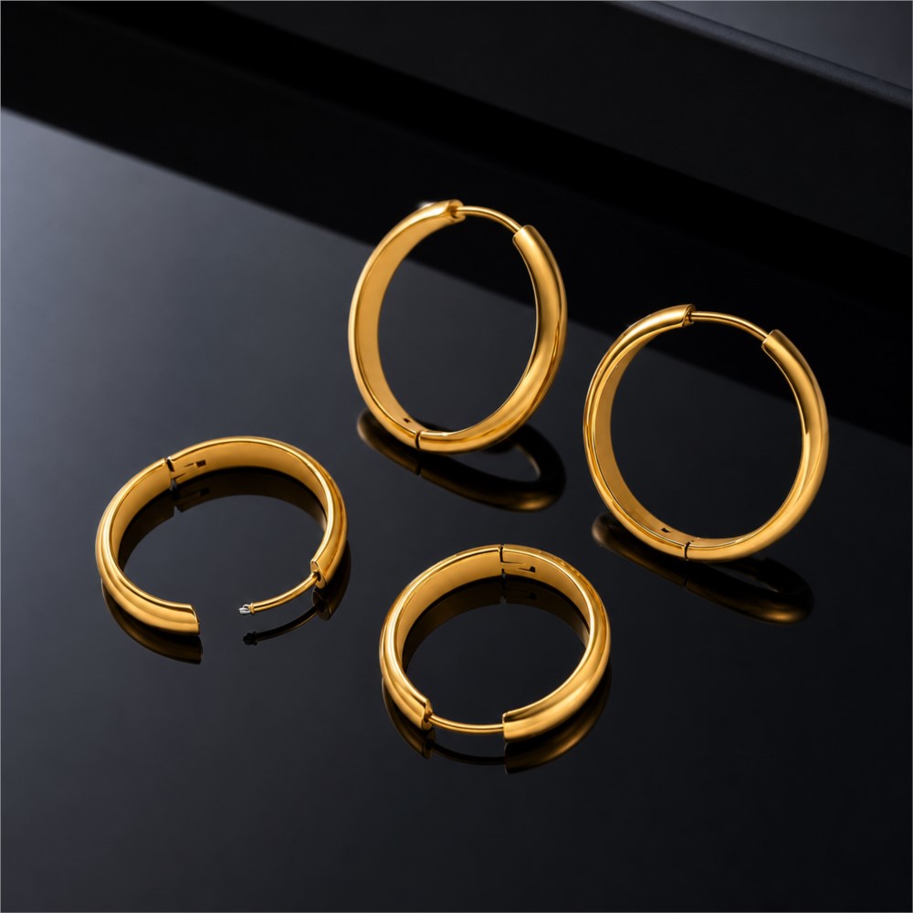 4 piezas de aros redondos de a - Jewelry Making Hoops reseña y precio