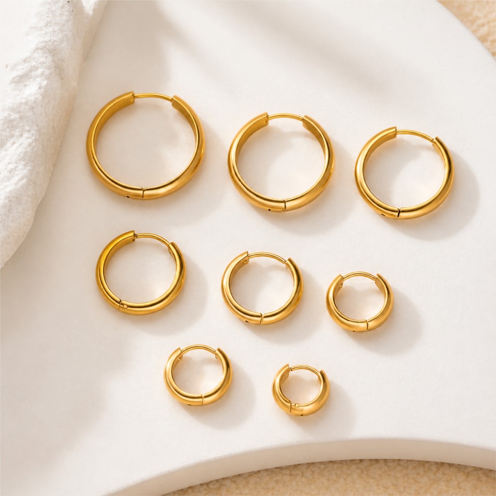 4 piezas de aros redondos de a - Jewelry Making Hoops reseña y precio