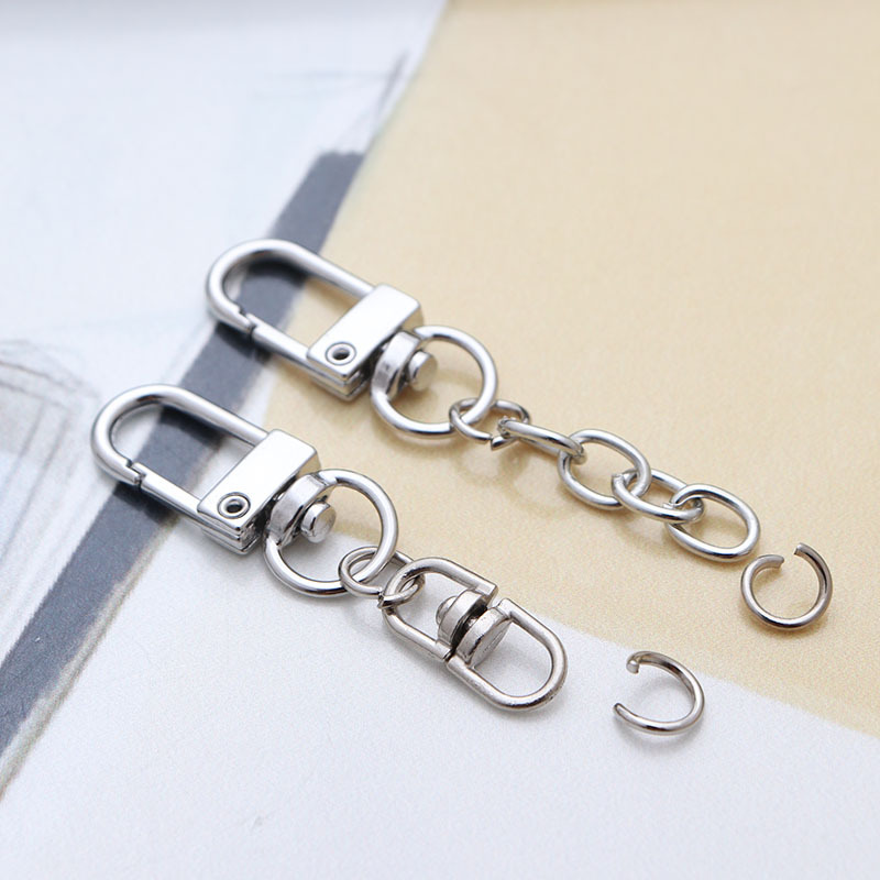 Llavero giratorio de acero ino - Jewelry Making Hoops reseña y precio
