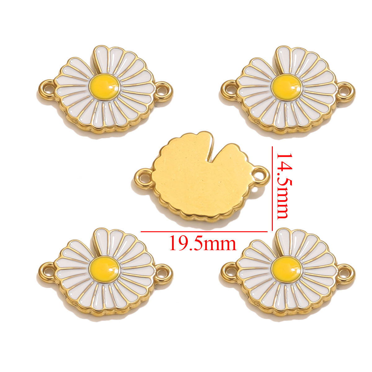 4 Uds. De abalorios de flor Vi - Jewelry Making Materials Wholesale reseña y precio